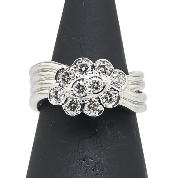 ノーブランド Pt900 プラチナ ダイヤ0.56ct リング 指輪 レディース no brand 9号 【中古】