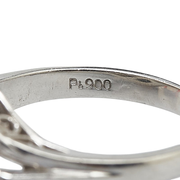 ノーブランド Pt900 プラチナ パール11.4mm ダイヤ0.16ct リング 指輪 レディース no brand 14号 【中古】