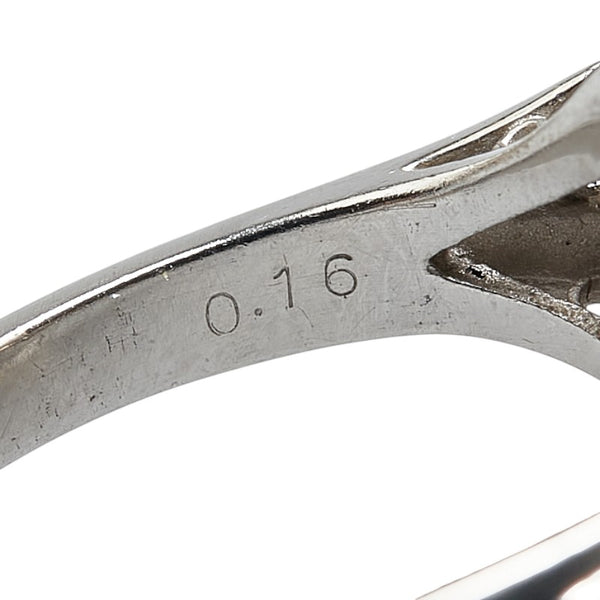 ノーブランド Pt900 プラチナ パール11.4mm ダイヤ0.16ct リング 指輪 レディース no brand 14号 【中古】