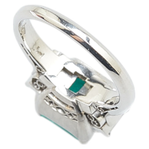 グリーン Pt プラチナ エメラルド2.90ct ダイヤ0.61ct 三越 リング 指輪 レディース 11.5号 【中古】