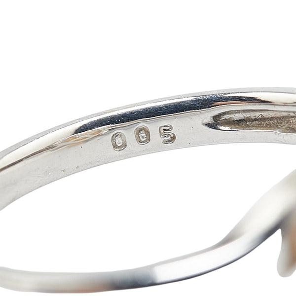 ノーブランド K18WG ホワイトゴールド パール8.7mm ダイヤ0.05ct リング 指輪 レディース no brand 13号 【中古】