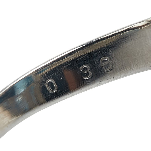 ノーブランド ブルー Pt900 プラチナ ブルートパーズ10ct ダイヤ0.30ct リング 指輪 レディース no brand 14号 【中古】