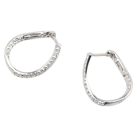 ノーブランド K18WG ホワイトゴールド ダイヤ0.26ct ピアス レディース no brand 【中古】