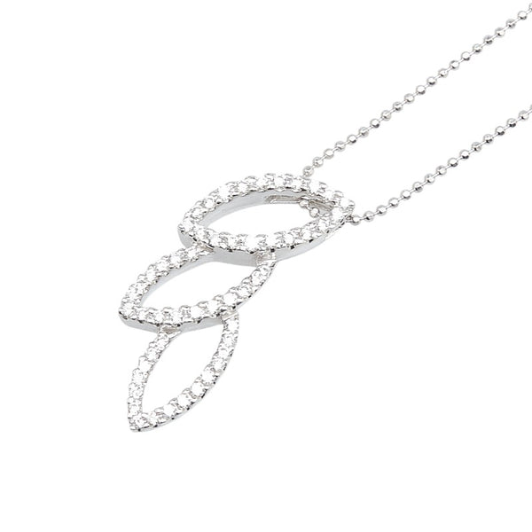 K18WG ホワイトゴールド ダイヤ0.70ct LA Soma ラ ソマ ネックレス レディース 【中古】