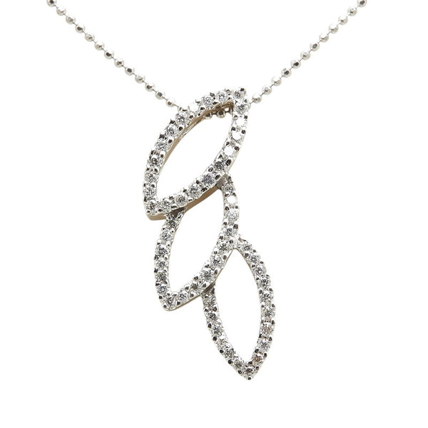 K18WG ホワイトゴールド ダイヤ0.70ct LA Soma ラ ソマ ネックレス レディース 【中古】