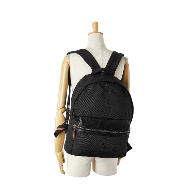 バリー リュック バックパック ブラック キャンバス レザー レディース BALLY 【中古】