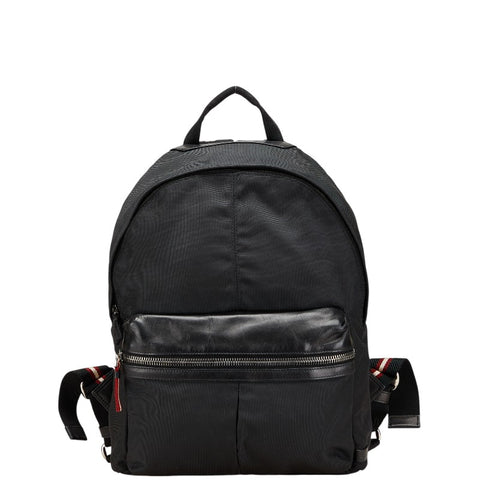 バリー リュック バックパック ブラック キャンバス レザー レディース BALLY 【中古】