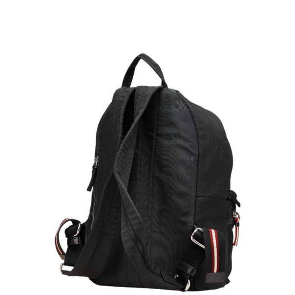 バリー リュック バックパック ブラック キャンバス レザー レディース BALLY 【中古】