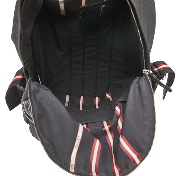 バリー リュック バックパック ブラック キャンバス レザー レディース BALLY 【中古】