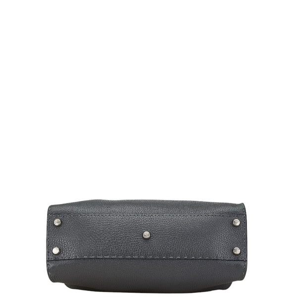 フェンディ ピーカブー レギュラー セレリア ハンドバッグ ショルダーバッグ 2WAY 8BN290 Q0J グレー レザー レディース FENDI 【中古】