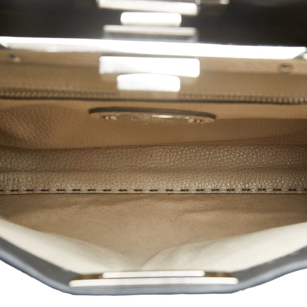 フェンディ ピーカブー レギュラー セレリア ハンドバッグ ショルダーバッグ 2WAY 8BN290 Q0J グレー レザー レディース FENDI 【中古】