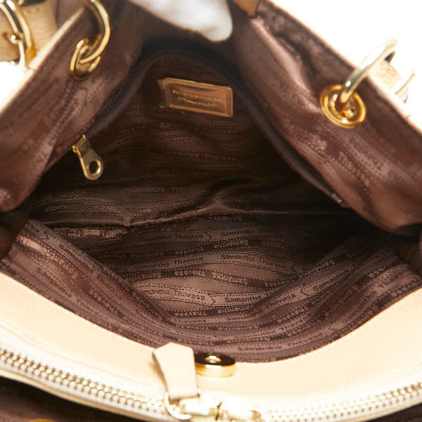 サマンサタバサ ハンドバッグ ショルダーバッグ 2WAY SA1720AW31456 ベージュ レザー レディース Samantha Thavasa 【中古】