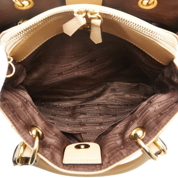 サマンサタバサ ハンドバッグ ショルダーバッグ 2WAY SA1720AW31456 ベージュ レザー レディース Samantha Thavasa 【中古】