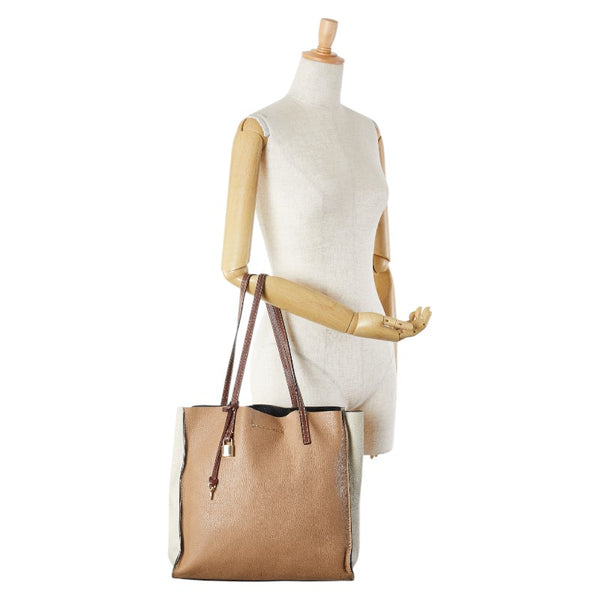 マークジェイコブス トートバッグ ショルダーバッグ M0013277-161 ベージュ ホワイト レザー レディース MARC JACOBS 【中古】