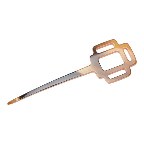 エルメス 髪飾り・かんざし ブラウン バッファローホーン レディース HERMES 【中古】