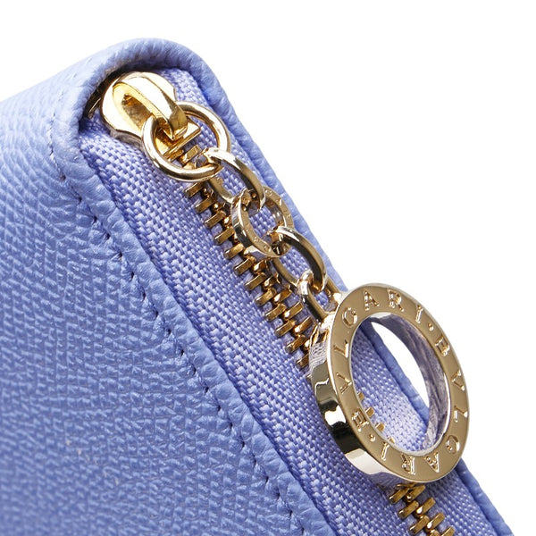 ブルガリ ブルガリブルガリ ラウンドファスナー コインケース パープル レザー レディース BVLGARI 【中古】