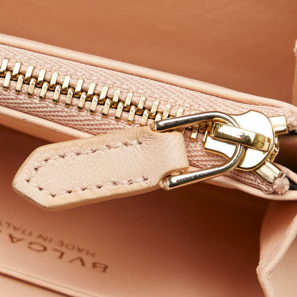 ブルガリ ブルガリブルガリ ラウンドファスナー コインケース パープル レザー レディース BVLGARI 【中古】