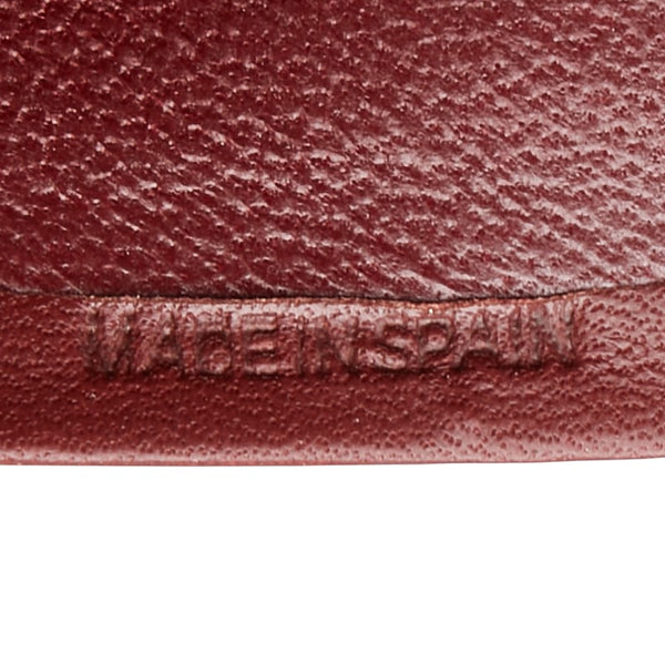 カルティエ マストライン 札入れ ワインレッド ボルドー レザー レディース CARTIER 【中古】