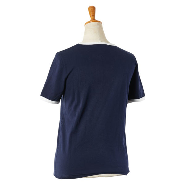 セリーヌ 馬車 ロゴ 半袖Ｔシャツ サイズ:S ネイビー ホワイト コットン レディース CELINE 【中古】