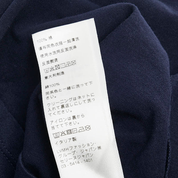 セリーヌ 馬車 ロゴ 半袖Ｔシャツ サイズ:S ネイビー ホワイト コットン レディース CELINE 【中古】