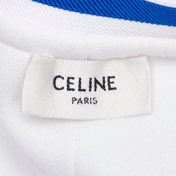 セリーヌ ロゴ刺繍 プリーツスカート サイズ:XS 2Z337233U ホワイト コットン レディース CELINE 【中古】
