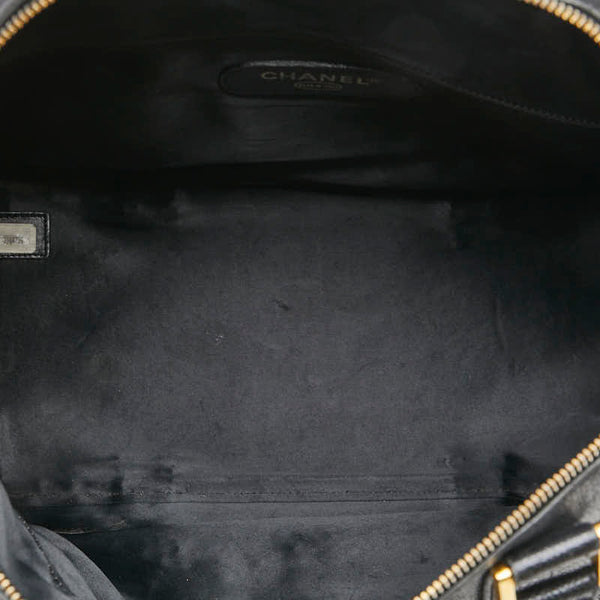 シャネル ココマーク ボストンバッグ ショルダーバッグ 2WAY ブラック キャビアスキン レディース CHANEL 【中古】