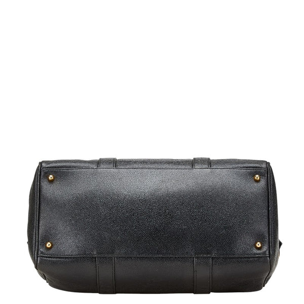 シャネル ココマーク ボストンバッグ ショルダーバッグ 2WAY ブラック キャビアスキン レディース CHANEL 【中古】
