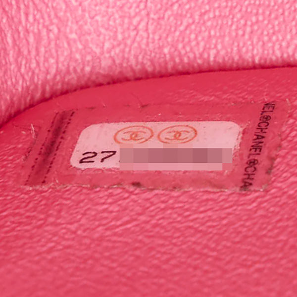 シャネル ココマーク マトラッセ25 ダブルフラップ チェーン ショルダーバッグ  ピンク ゴールド金具 キャビアスキン レディース CHANEL 【中古】