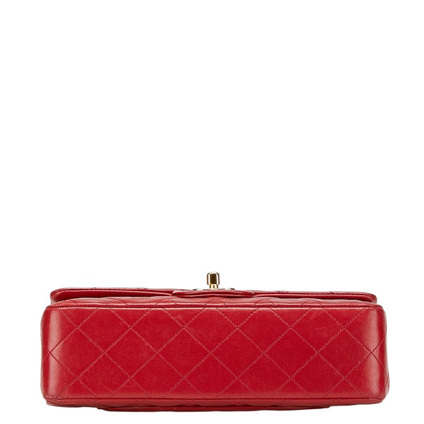 シャネル マトラッセ23 ダブルフラップ ココマーク チェーン ショルダーバッグ レッド ラムスキン レディース CHANEL 【中古】