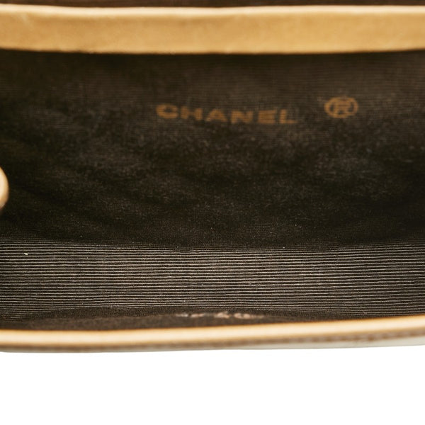 シャネル マトラッセ ココマーク 斜め掛け チェーン ショルダーバッグ ベージュ ラムスキン レディース CHANEL 【中古】