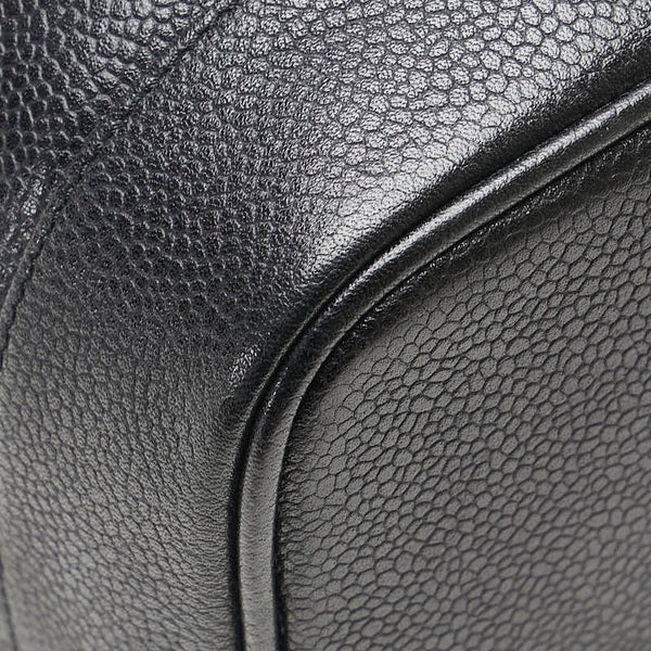 シャネル ココマーク バニティバッグ A01998 ブラック キャビアスキン レディース CHANEL 【中古】