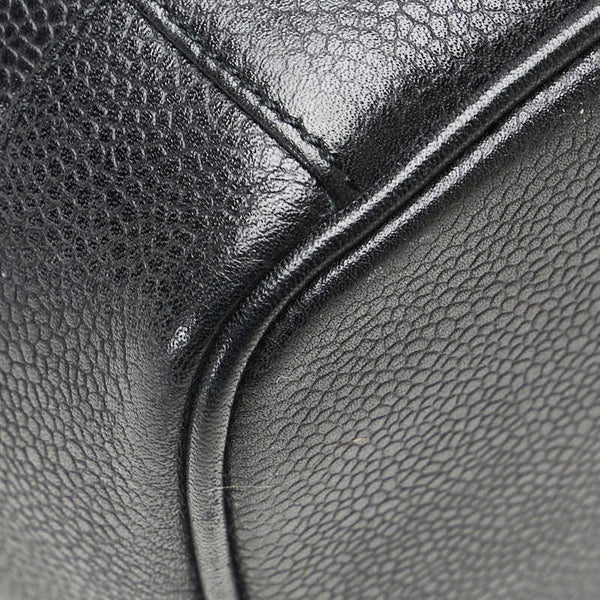 シャネル ココマーク バニティバッグ A01998 ブラック キャビアスキン レディース CHANEL 【中古】