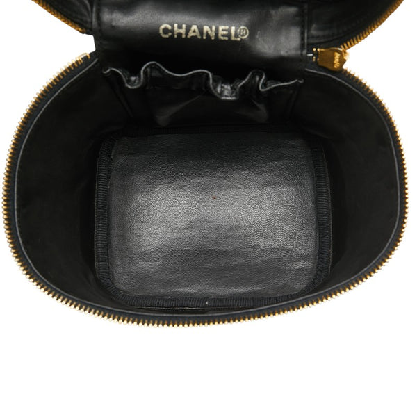 シャネル ココマーク バニティバッグ A01998 ブラック キャビアスキン レディース CHANEL 【中古】