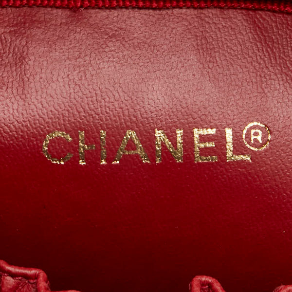 シャネル ココマーク バニティバッグ A01998 レッド キャビアスキン レディース CHANEL 【中古】