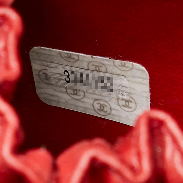 シャネル ココマーク バニティバッグ A01998 レッド キャビアスキン レディース CHANEL 【中古】