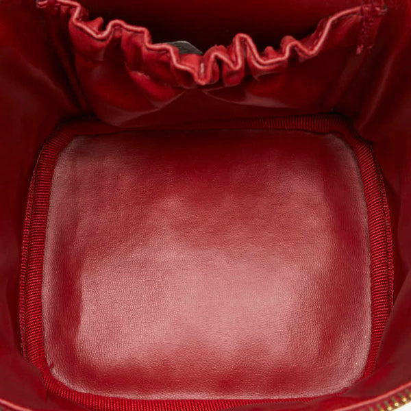 シャネル ココマーク バニティバッグ A01998 レッド キャビアスキン レディース CHANEL 【中古】