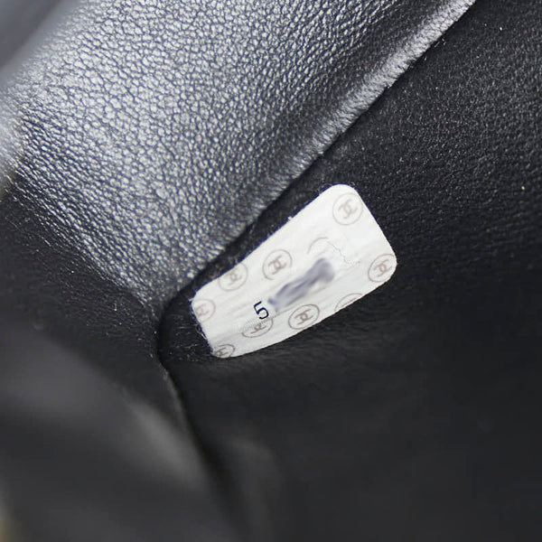 シャネル ココマーク チェーン ミニショルダーバッグ ブラック キャビアスキン レディース CHANEL 【中古】