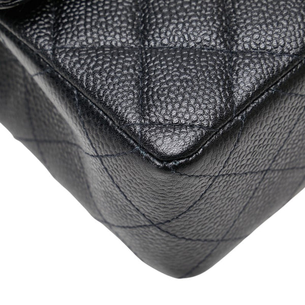 シャネル ココマーク チェーン ミニショルダーバッグ ブラック キャビアスキン レディース CHANEL 【中古】