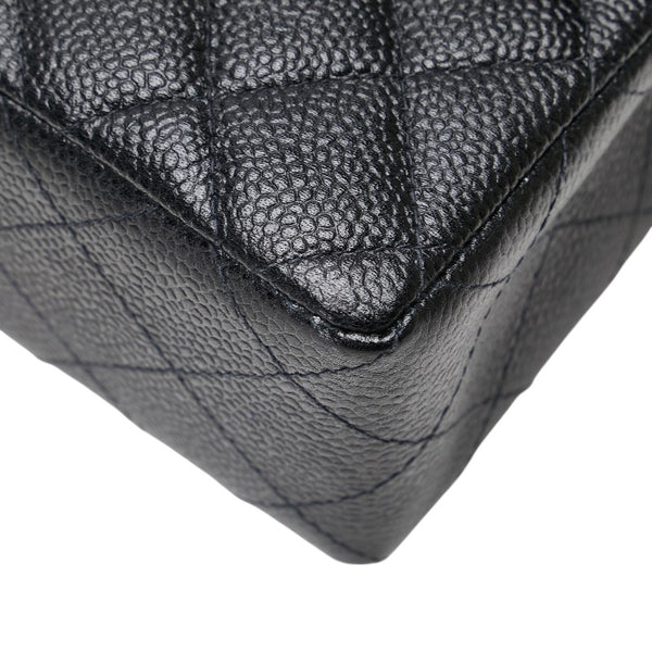 シャネル ココマーク チェーン ミニショルダーバッグ ブラック キャビアスキン レディース CHANEL 【中古】