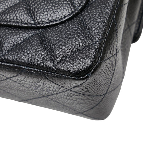 シャネル ココマーク チェーン ミニショルダーバッグ ブラック キャビアスキン レディース CHANEL 【中古】