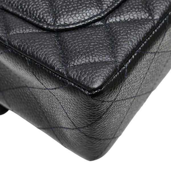 シャネル ココマーク チェーン ミニショルダーバッグ ブラック キャビアスキン レディース CHANEL 【中古】