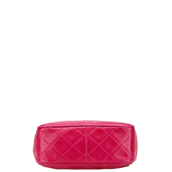 シャネル ココマーク マトラッセ タッセル チェーン ショルダーバッグ ピンク ラムスキン レディース CHANEL 【中古】