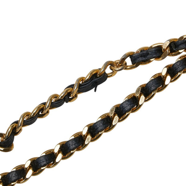 シャネル ココマーク チェーンウォレット ショルダーバッグ ブラック キャビアスキン レディース CHANEL 【中古】