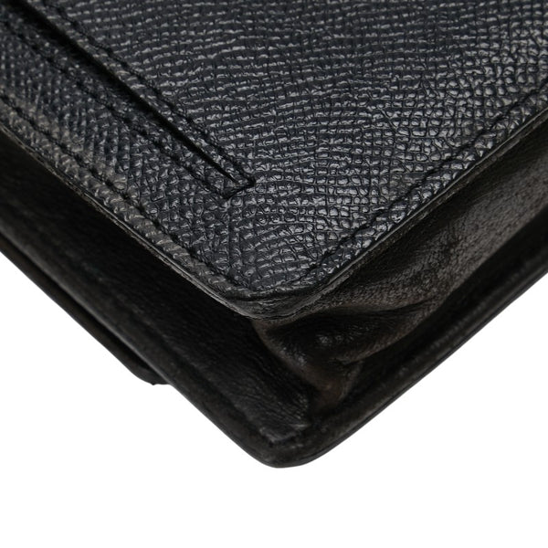 シャネル ココマーク チェーンウォレット ショルダーバッグ ブラック キャビアスキン レディース CHANEL 【中古】