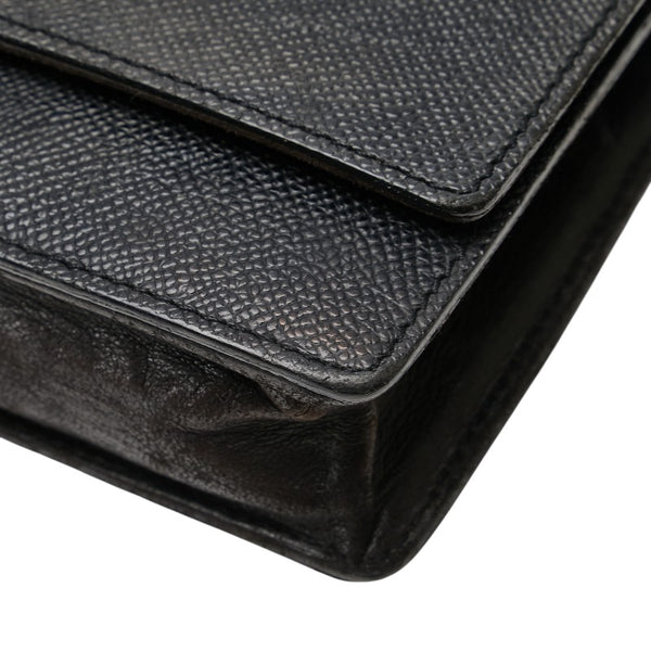 シャネル ココマーク チェーンウォレット ショルダーバッグ ブラック キャビアスキン レディース CHANEL 【中古】