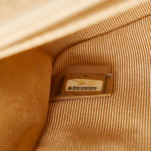 シャネル ココマーク マトラッセ ワイルドステッチ チェーン ショルダーバッグ ベージュ ラムスキン レディース CHANEL 【中古】