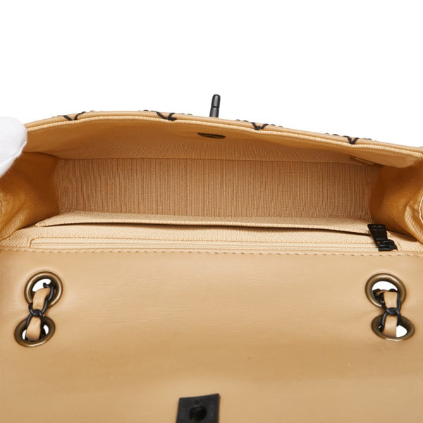 シャネル ココマーク マトラッセ ワイルドステッチ チェーン ショルダーバッグ ベージュ ラムスキン レディース CHANEL 【中古】