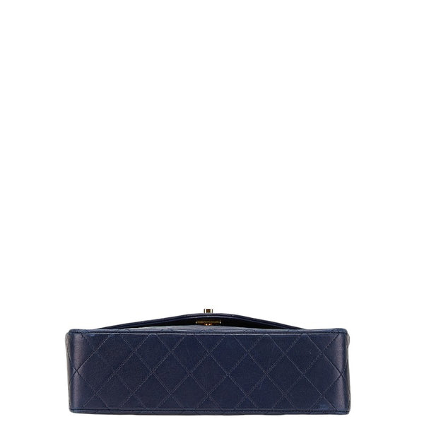 シャネル ココマーク マトラッセ チェーン ショルダーバッグ ネイビー ラムスキン レディース CHANEL 【中古】