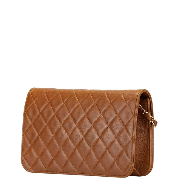 シャネル ココマーク マトラッセ チェーン ショルダーバッグ ブラウン ラムスキン レディース CHANEL 【中古】