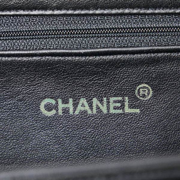 シャネル ココマーク チェーン ショルダーバッグ ブラック リザード レディース CHANEL 【中古】